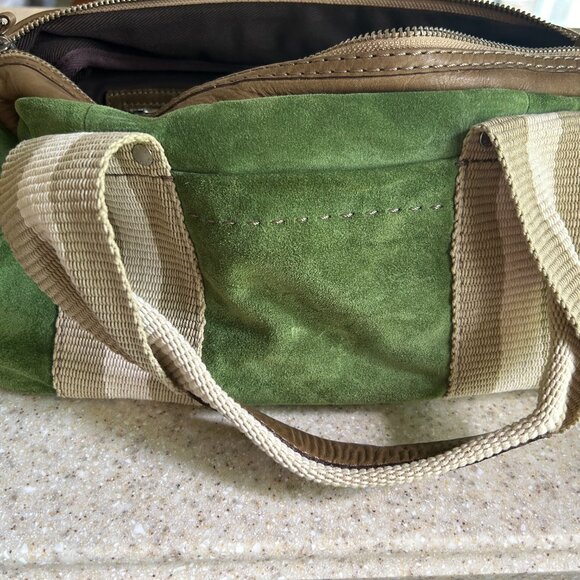 Ruehl No. 925 Green Suede Handbag - RARE - Picture 3 of 5